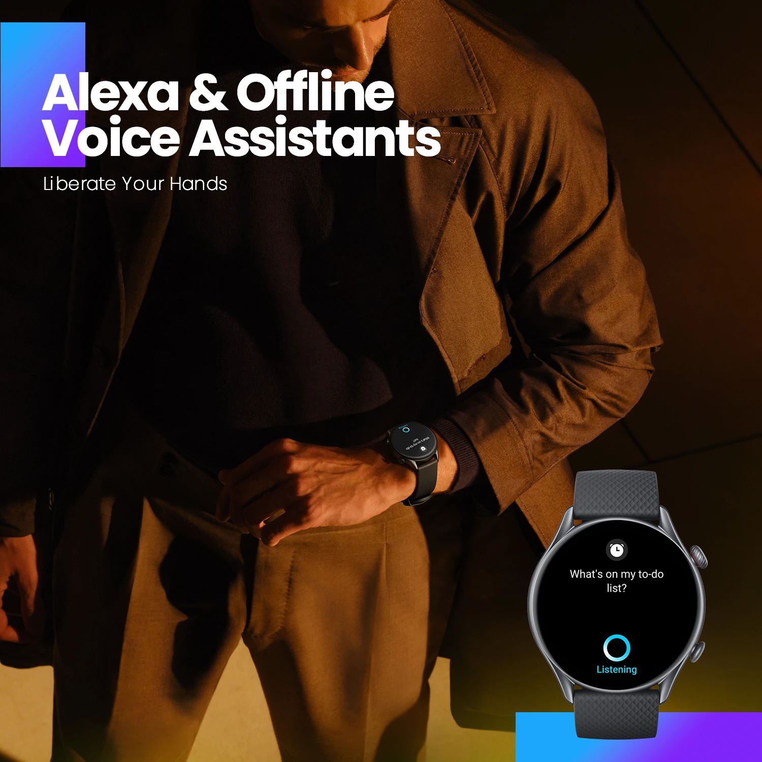 Amazfit GTR 3 Pro GTR3 Pro GTR-3 Pro 46mm Smartwatch Pantalla AMOLED Aplicación Zepp OS Reloj con duración de batería de 12 días Más de 150 modos deportivos - Imagen 3