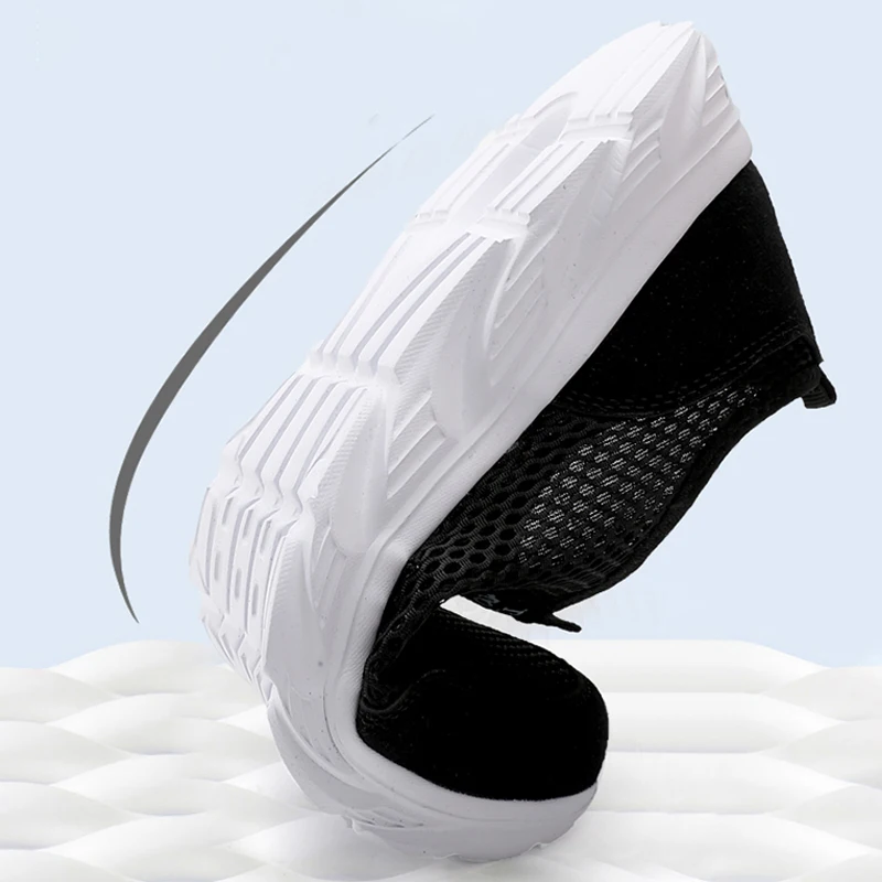 2023 zapatos informales ligeros para hombre, zapatillas informales transpirables sin cordones para hombre, zapatos planos antideslizantes para caminar al aire libre, talla 39-47 - Imagen 4