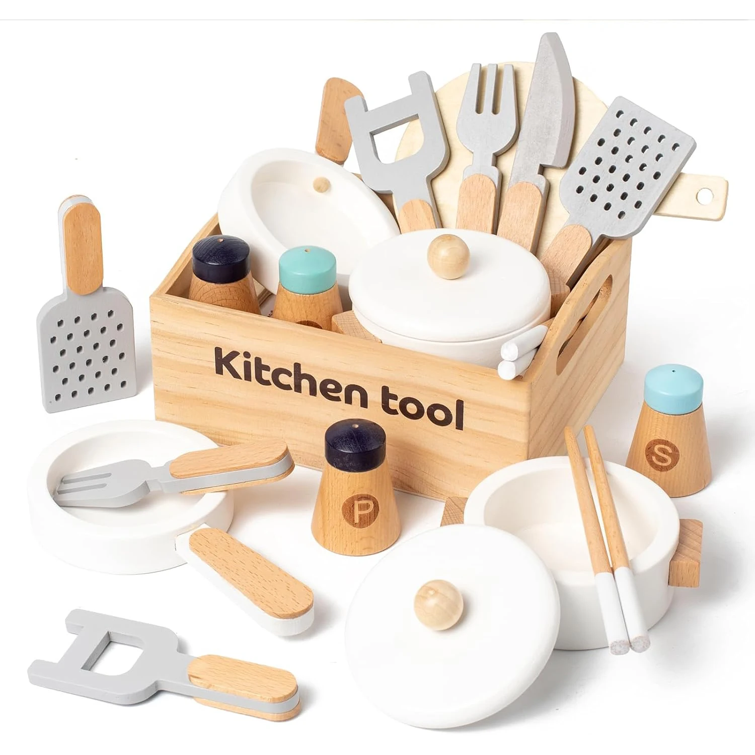 Juego de simulación de madera juguetes de cocina - Imagen 2