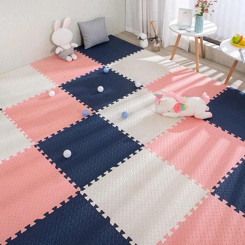 Alfombra de juego de espuma para bebé, tapete de rompecabezas para niños, baldosas de ejercicio entrelazadas, alfombra de juguete, alfombra suave de 30x30x1cm, 16 Uds. - Imagen 2