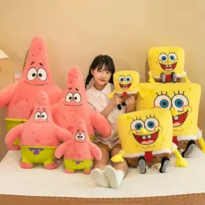 Muñeco de Bob Esponja de 35-100CM, pantalones cuadrados, Patrick Star, juguete de dibujos animados de Anime de peluche, colección de peluche suave y bonita, regalo de cumpleaños para niños