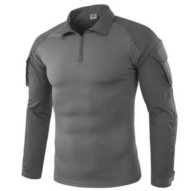 Camisetas tácticas para senderismo al aire libre para hombre, camisa de combate militar del ejército CP de camuflaje de manga larga para caza y escalada, ropa deportiva de algodón - Imagen 5