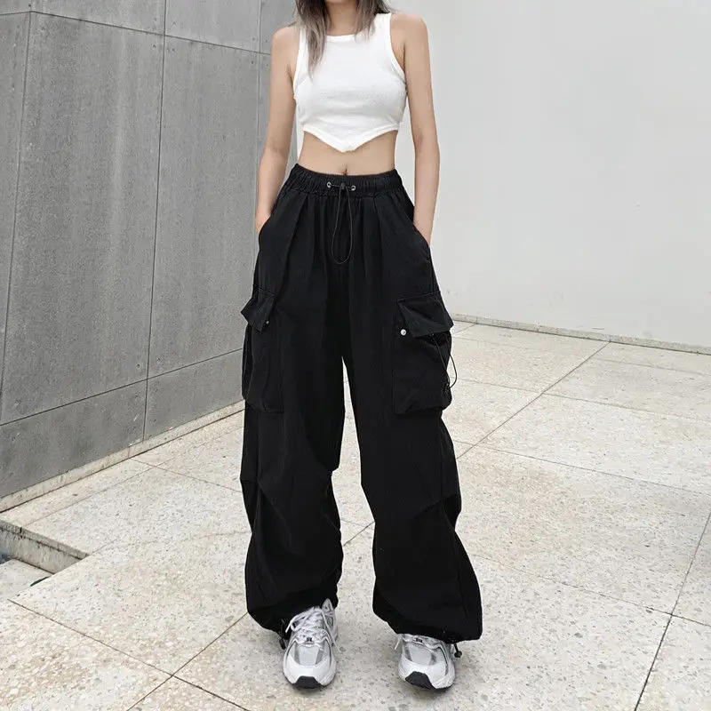 Pantalones Cargo Retro para Mujer, ropa de calle a la moda, pantalones de chándal informales finos de cintura alta, pantalones deportivos Harajuku, ropa para Mujer, pantalones para Mujer - Imagen 4