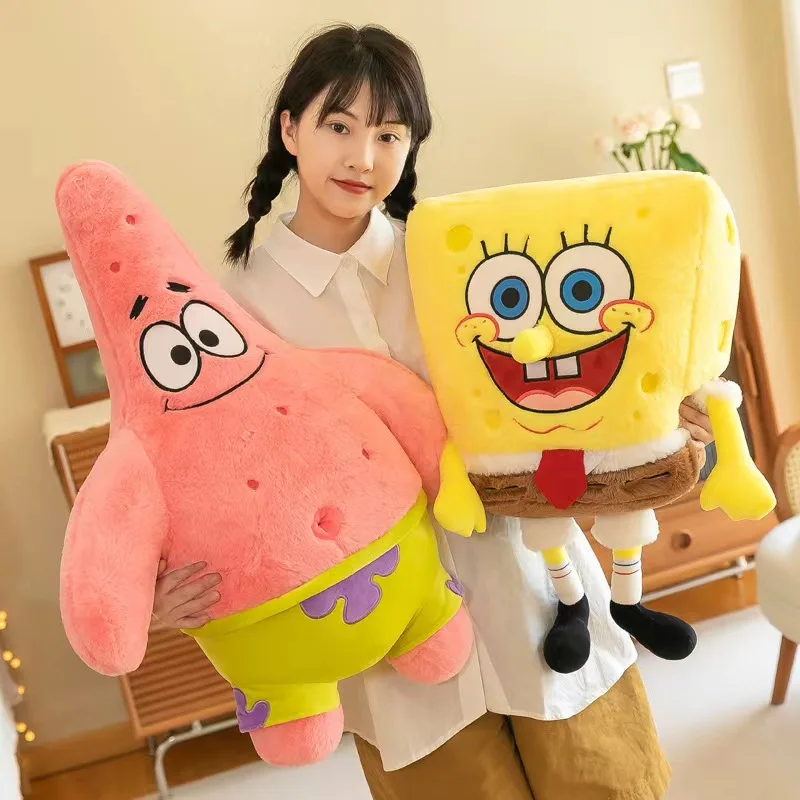 Muñeco de Bob Esponja de 35-100CM, pantalones cuadrados, Patrick Star, juguete de dibujos animados de Anime de peluche, colección de peluche suave y bonita, regalo de cumpleaños para niños - Imagen 2