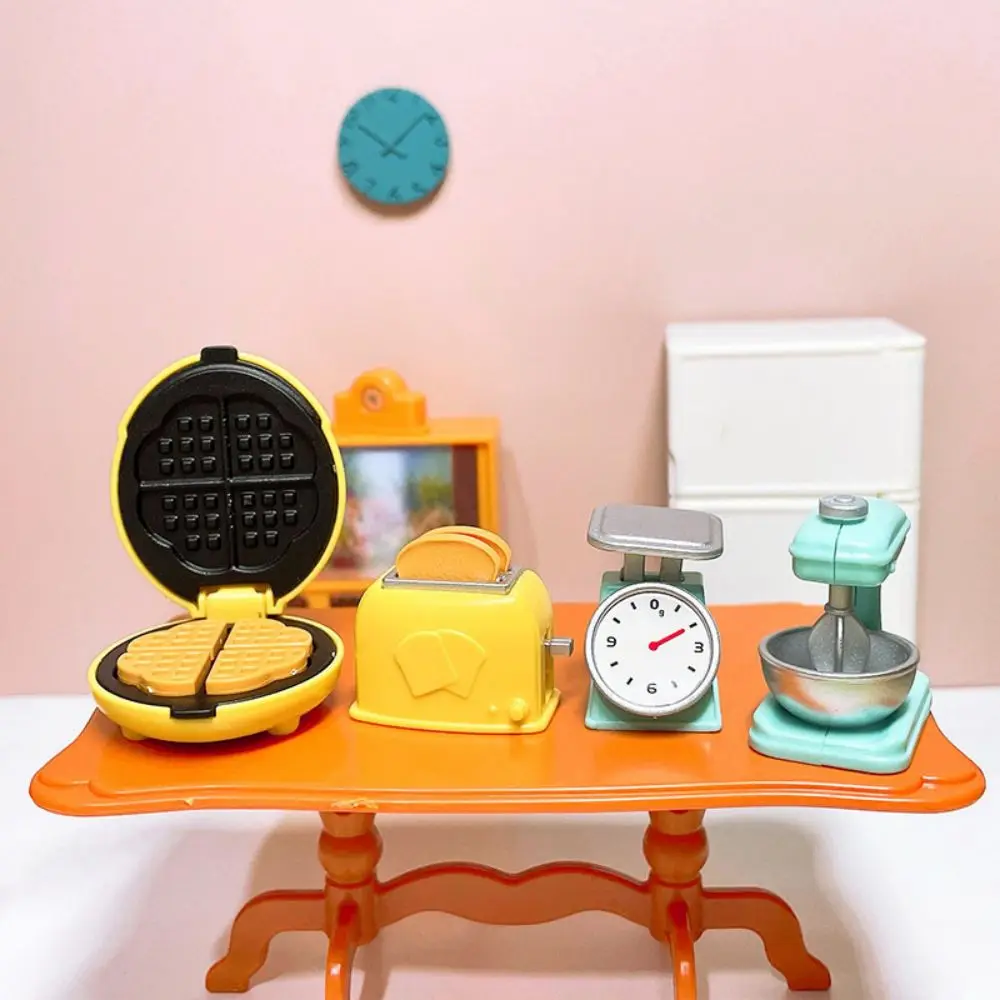 1/12 casa de muñecas DIY oso galletas muebles en miniatura tostadora horno mezclador escala electrónica modelo conjunto cocina juguete para regalo de niña - Imagen 2