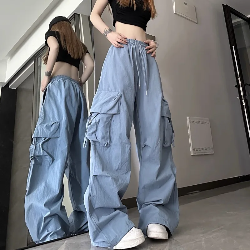 Pantalones Cargo Retro para Mujer, ropa de calle a la moda, pantalones de chándal informales finos de cintura alta, pantalones deportivos Harajuku, ropa para Mujer, pantalones para Mujer - Imagen 6