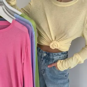 Hirsionsan 2025, camisetas básicas suaves para mujer, camisetas de verano y otoño de manga larga con parte inferior holgada, camisetas informales de punto suaves para mujer