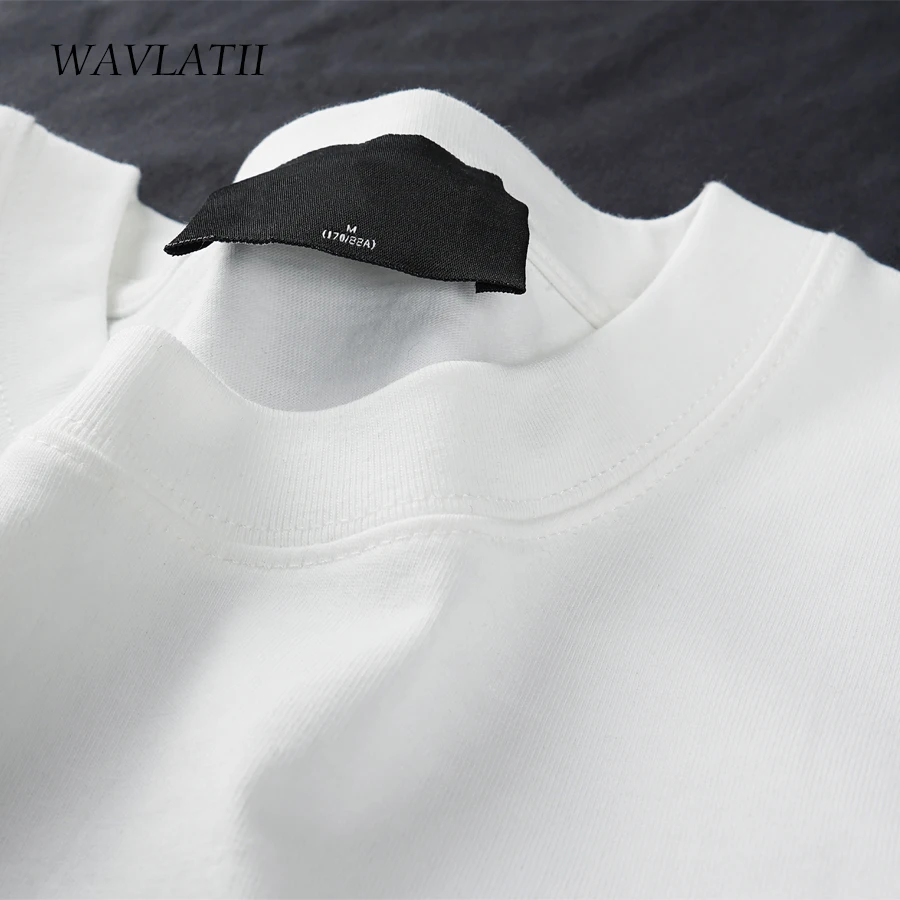 WAVLATII, camisetas de verano de gran tamaño para mujeres y hombres, camisetas informales marrones para mujer, ropa de calle coreana, camisetas Unisex básicas sólidas para jóvenes, geniales camisetas - Imagen 6