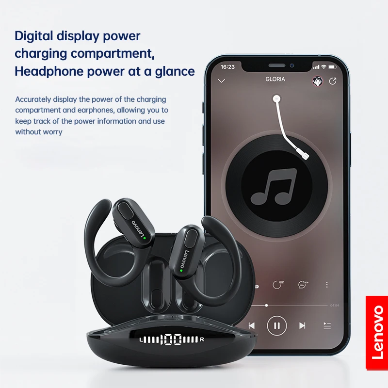 Auriculares inalámbricos deportivos Lenovo XT80 originales con micrófonos, - Imagen 2