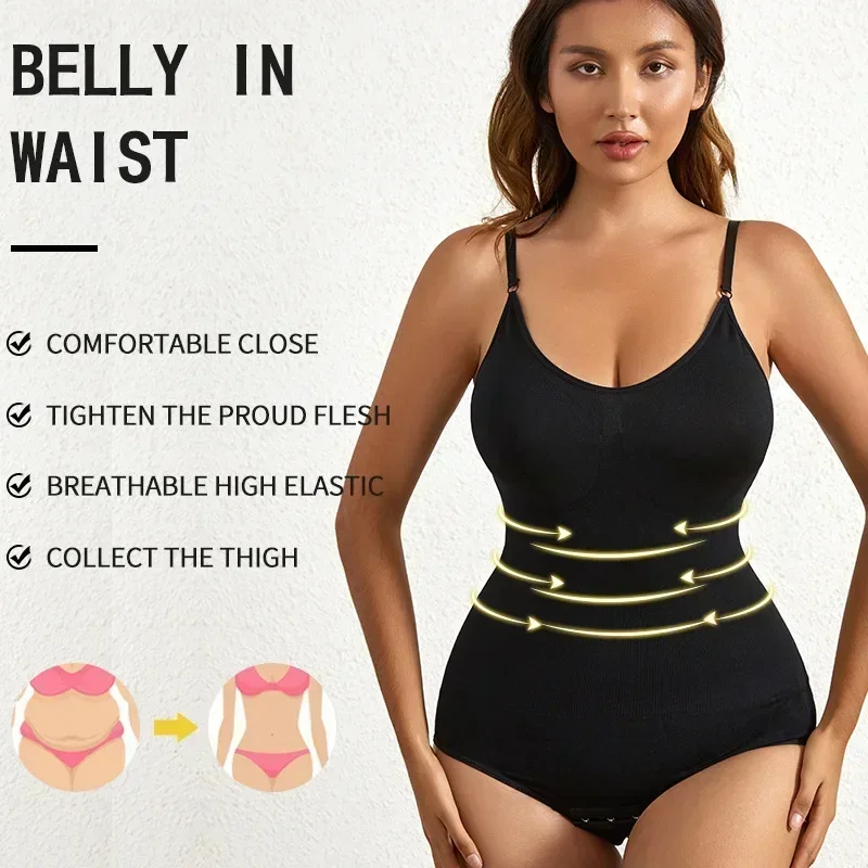 Body moldeador breve sin costuras sólido de 1 pieza, moldeador de cuerpo más delgado para levantamiento de glúteos y Control de barriga, ropa interior para mujer - Imagen 4