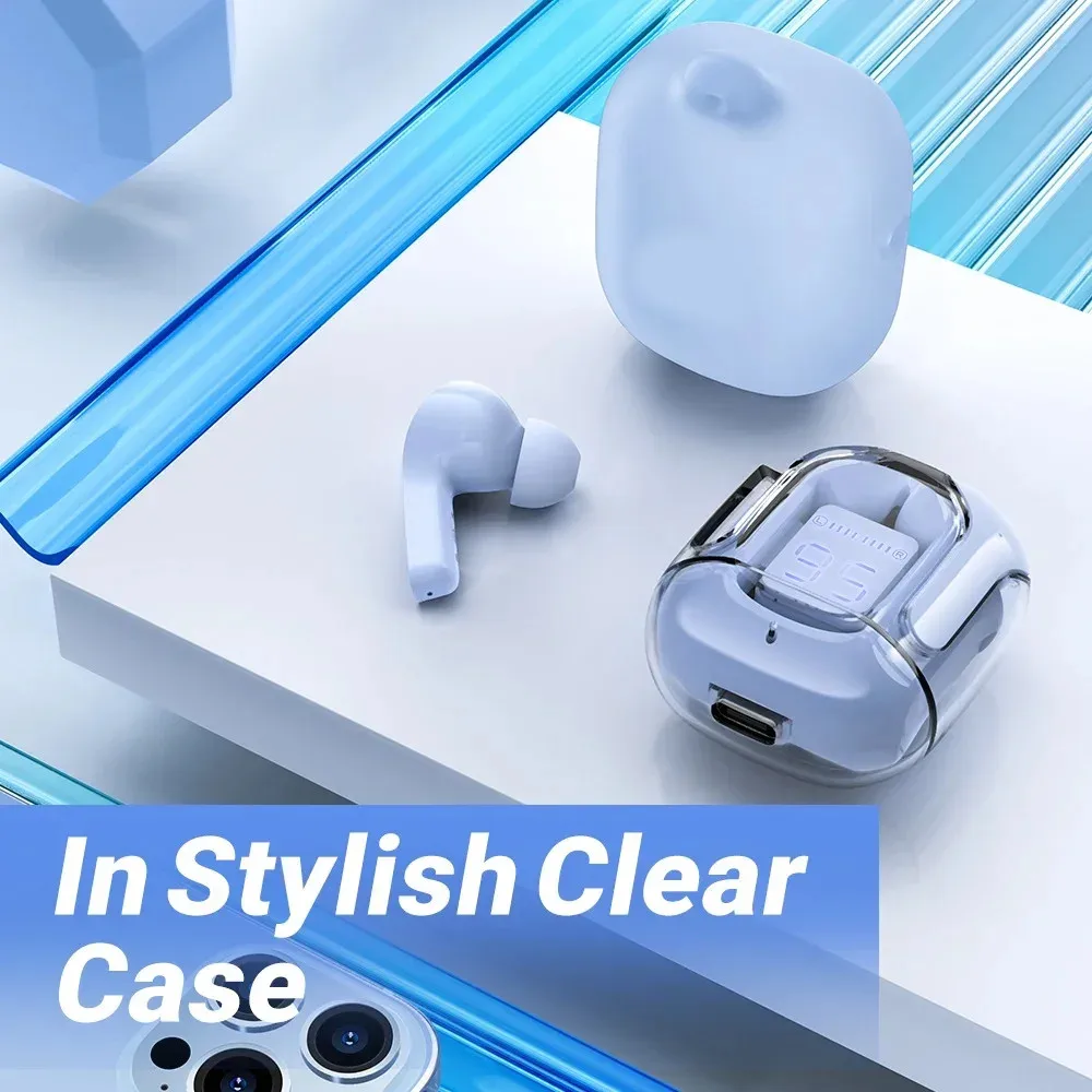 Auriculares inalámbricos T2 originales, cascos con Bluetooth, transparentes, HIFI, LED, pantalla Digital, sonido estéreo, para Xiaomi - Imagen 6