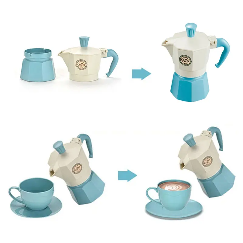 4/11 piezas de juego de simulación de café Retend Play, vajilla para casa de juegos/cocina al aire libre, juego de té de la tarde DIY, juguete para niños, regalo para niños. - Imagen 5