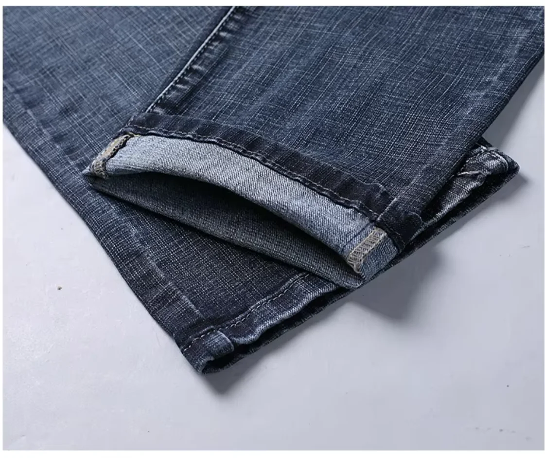 Pantalones Vaqueros de Hombre 2026, Estilo Casual, Corte Recto, Elásticos, Clásicos, Azules y Negros, para Trabajo - Imagen 5