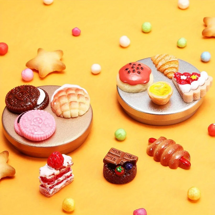Juguetes de comida en miniatura, muñecas de comida de resina mixta, juguetes de cocina adecuados para casa de muñecas, juguetes de cocina, comida en miniatura de resina - Imagen 6