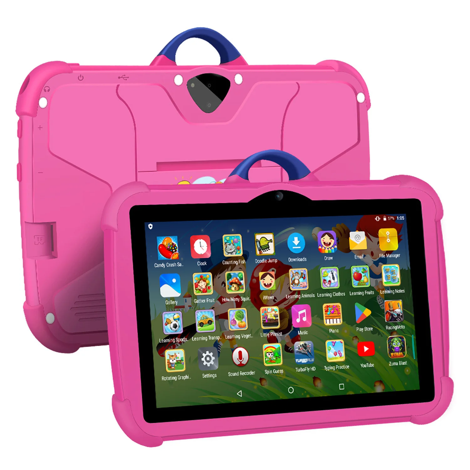 Nuevo patrón de dibujos animados tableta para niños 7 pulgadas Quad Core 4GB RAM 64GB ROM Android juegos educativos de aprendizaje tabletas regalos para niños