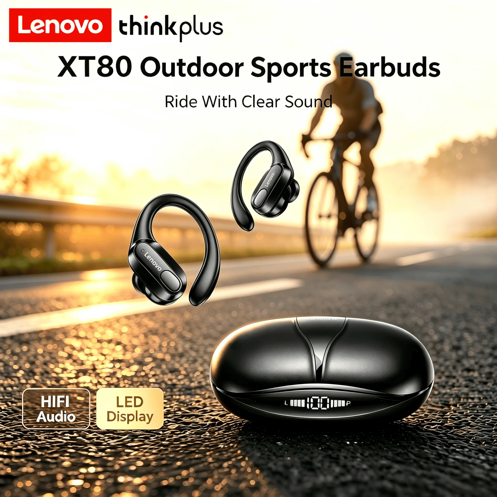 Auriculares inalámbricos deportivos Lenovo XT80 originales con micrófonos, - Imagen 6