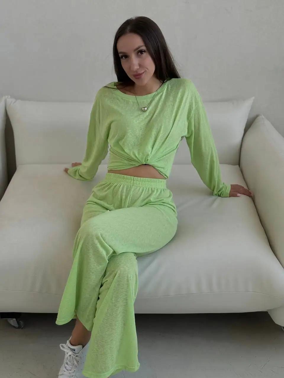 Hirsionsan 2025, camisetas básicas suaves para mujer, camisetas de verano y otoño de manga larga con parte inferior holgada, camisetas informales de punto suaves para mujer - Imagen 6