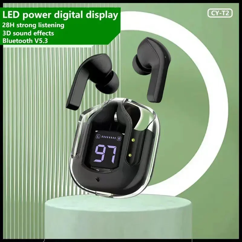 Auriculares inalámbricos T2 originales, cascos con Bluetooth, transparentes, HIFI, LED, pantalla Digital, sonido estéreo, para Xiaomi - Imagen 3
