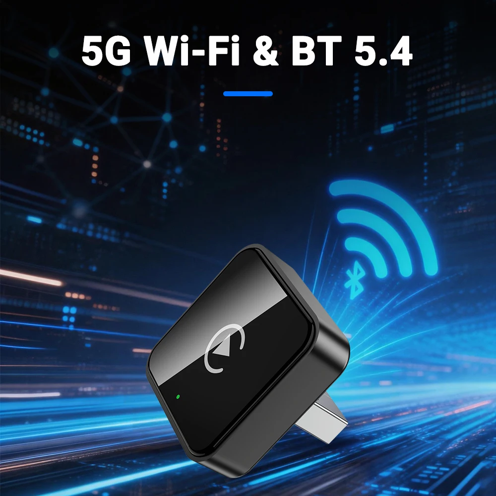 Nuevo Adaptador Inalámbrico 2 en 1 para CarPlay y Android Auto 2026, WiFi de 5 GHz, Tipo-C/USB, Plug and Play, CarPlay Inalámbrico - Imagen 5