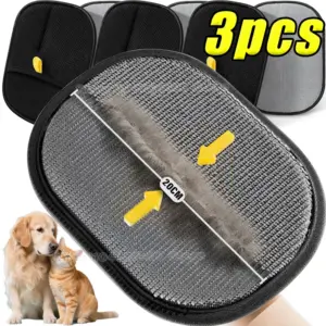 Manoplas de depilación electrostáticas reutilizables para mascotas, cepillo de recolección de pelo para perros y gatos, dispositivo adhesivo, raspador de pelo para el hogar, guantes de aseo