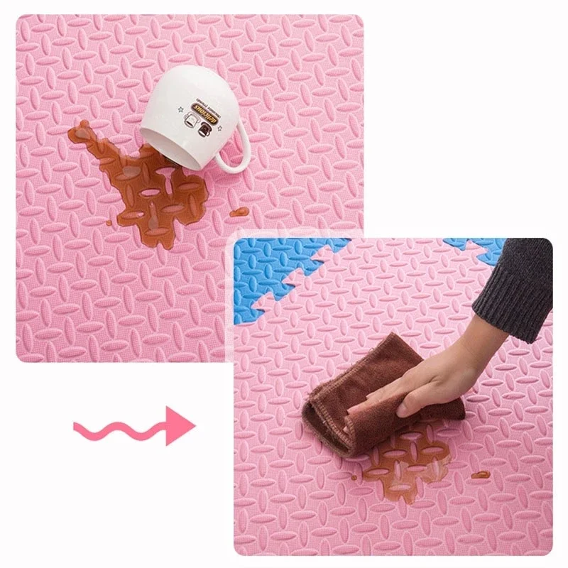 Alfombra de juego de espuma para bebé, tapete de rompecabezas para niños, baldosas de ejercicio entrelazadas, alfombra de juguete, alfombra suave de 30x30x1cm, 16 Uds. - Imagen 5