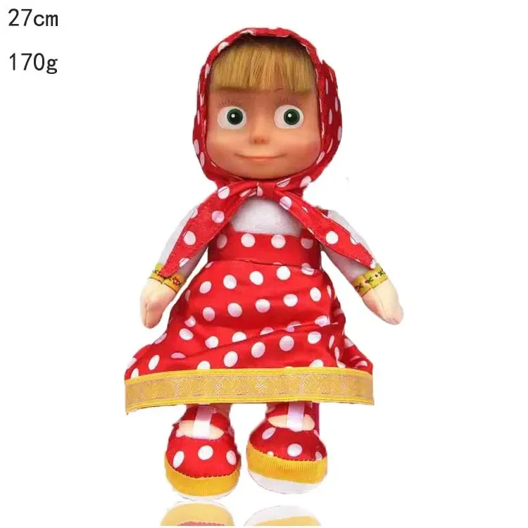 Clásico educación de la primera infancia niños dibujos animados Anime muñeca periférica Masa niña y oso juguete de peluche con juguete musical - Imagen 2