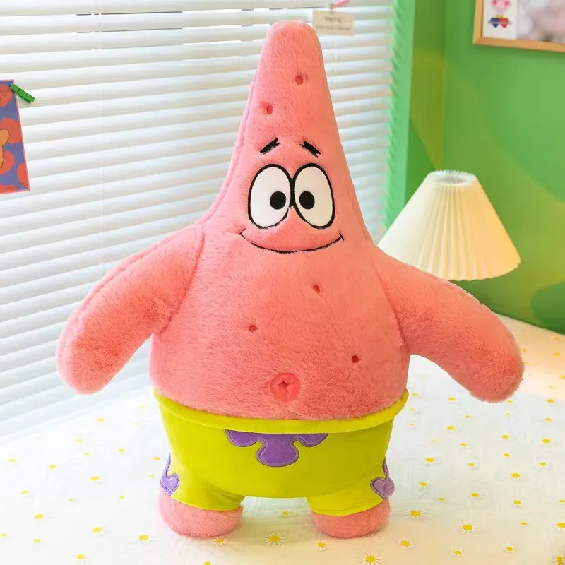 Muñeco de Bob Esponja de 35-100CM, pantalones cuadrados, Patrick Star, juguete de dibujos animados de Anime de peluche, colección de peluche suave y bonita, regalo de cumpleaños para niños - Imagen 4