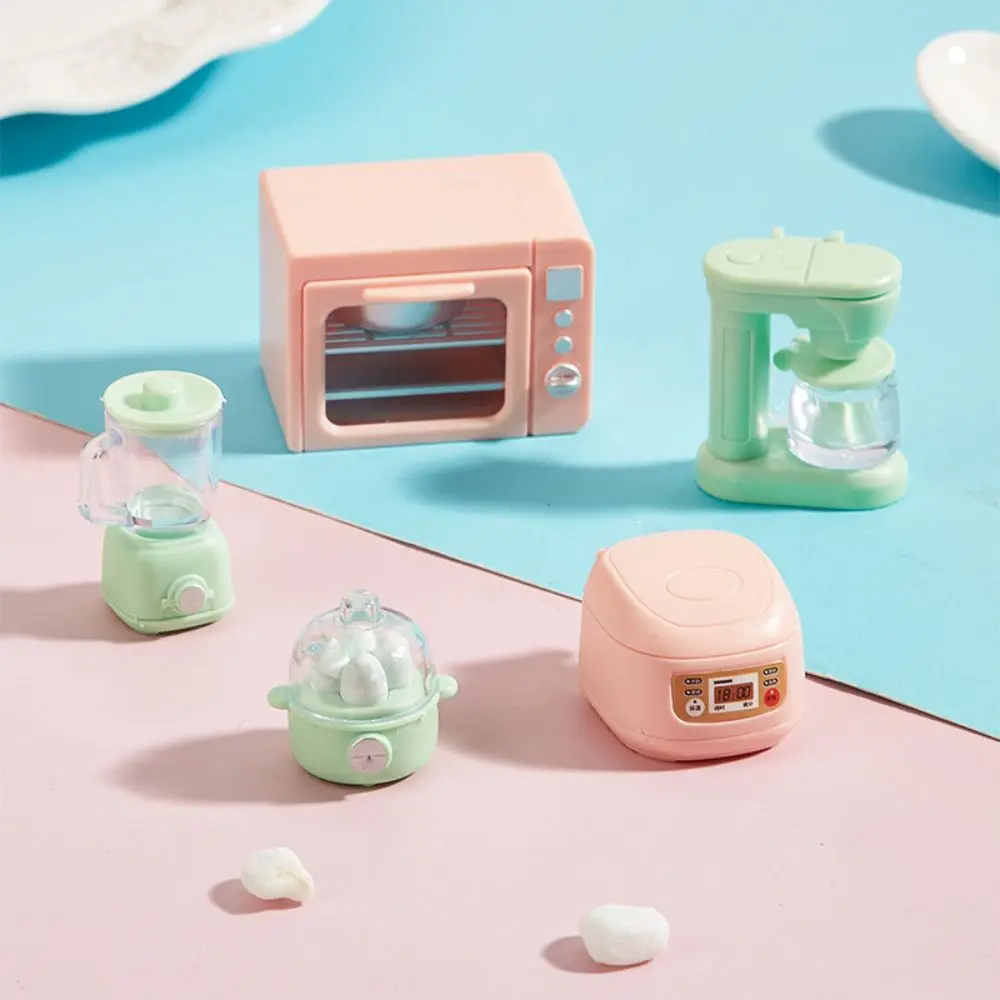 1/12 casa de muñecas DIY oso galletas muebles en miniatura tostadora horno mezclador escala electrónica modelo conjunto cocina juguete para regalo de niña - Imagen 3