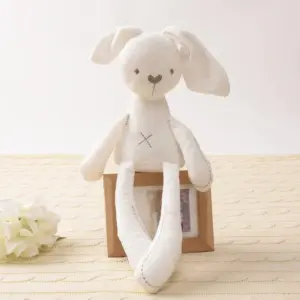 Muñeco de conejo bonito de 42CM para bebé, juguetes de peluche suaves para niños, apaciguador, cuna para dormir, Animal relleno, juguetes para bebés, regalo de cumpleaños