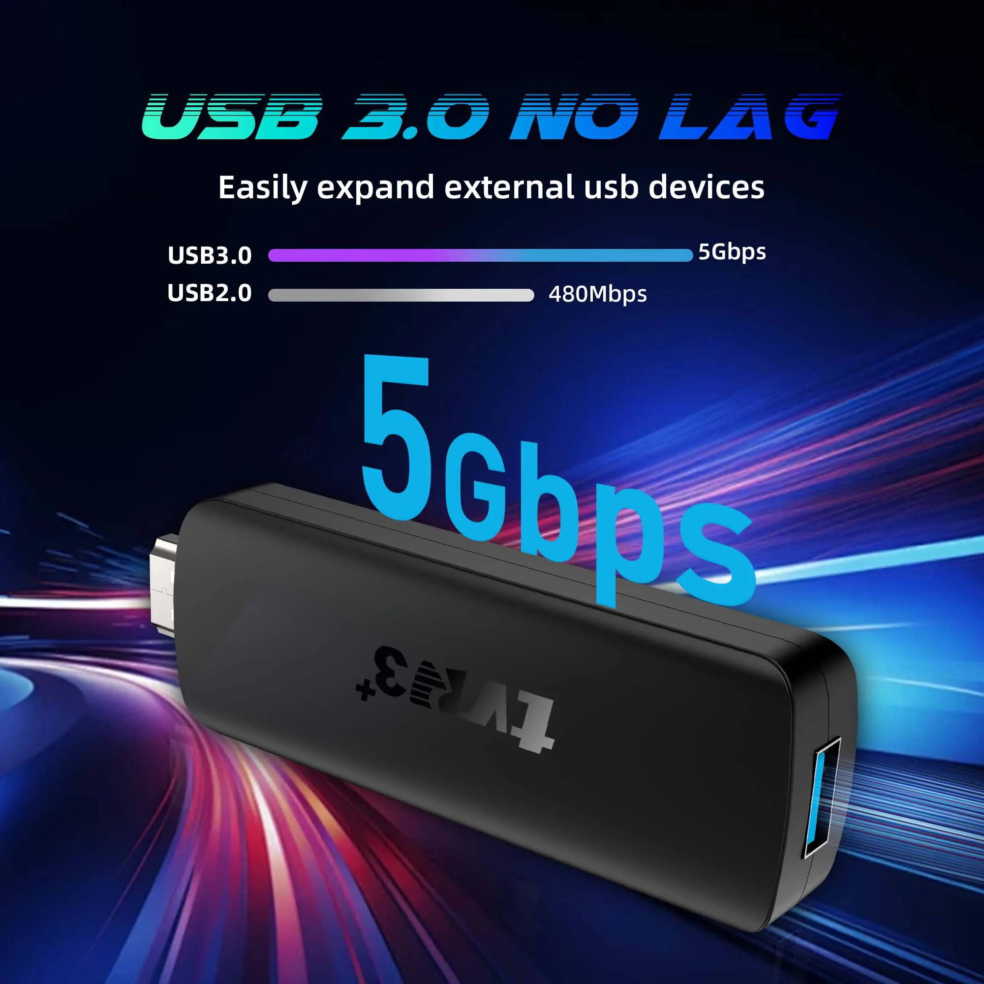 TV Stick 2026 TVR3+ con Interfaz de Usuario Dual, 8K HD, WIFI 6, Android 14.0, RK3518 Quad Core, 8GB RAM, 128GB ROM, Reproductor Multimedia para Cine en Casa - Imagen 4