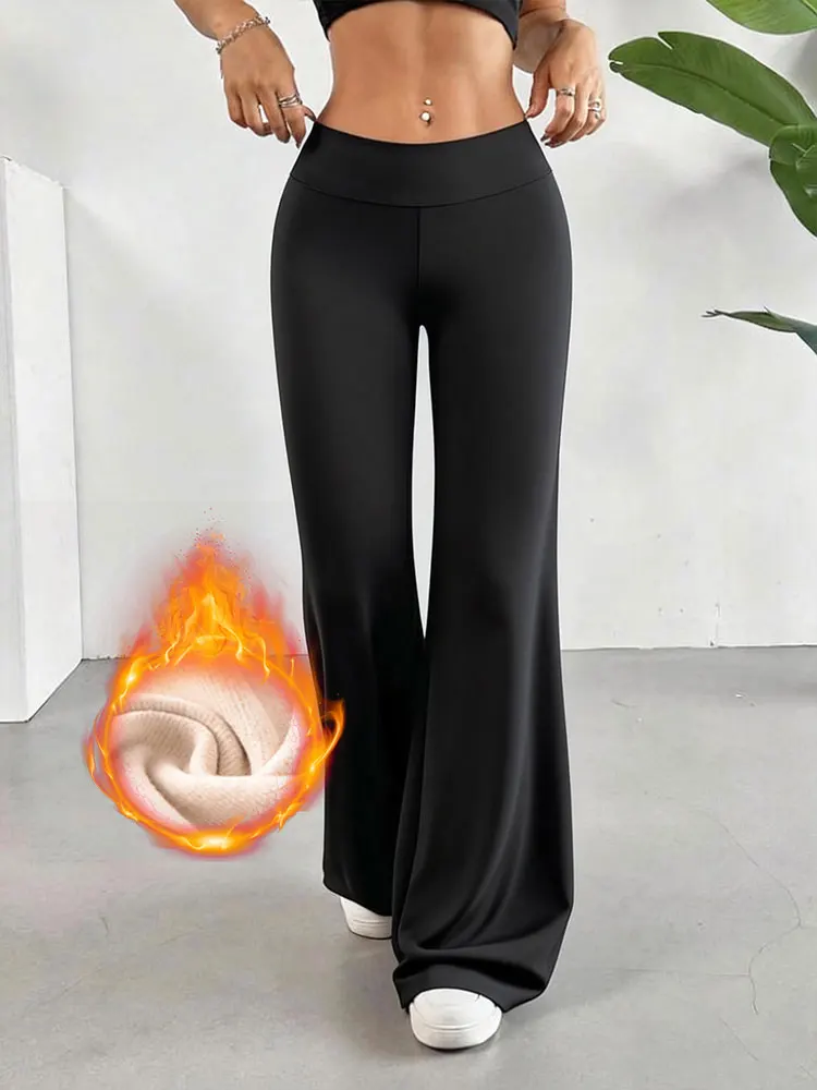 Pantalones Térmicos Anchos con Forro Polar de Invierno para Mujer - Imagen 3