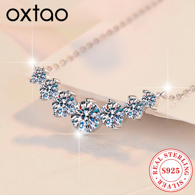 Collar de moissanita U-Smile D VVS1 para mujer, collares de lujo con Diamon de laboratorio brillante de Color D, Plata de Ley 925 con certificado - Imagen 3