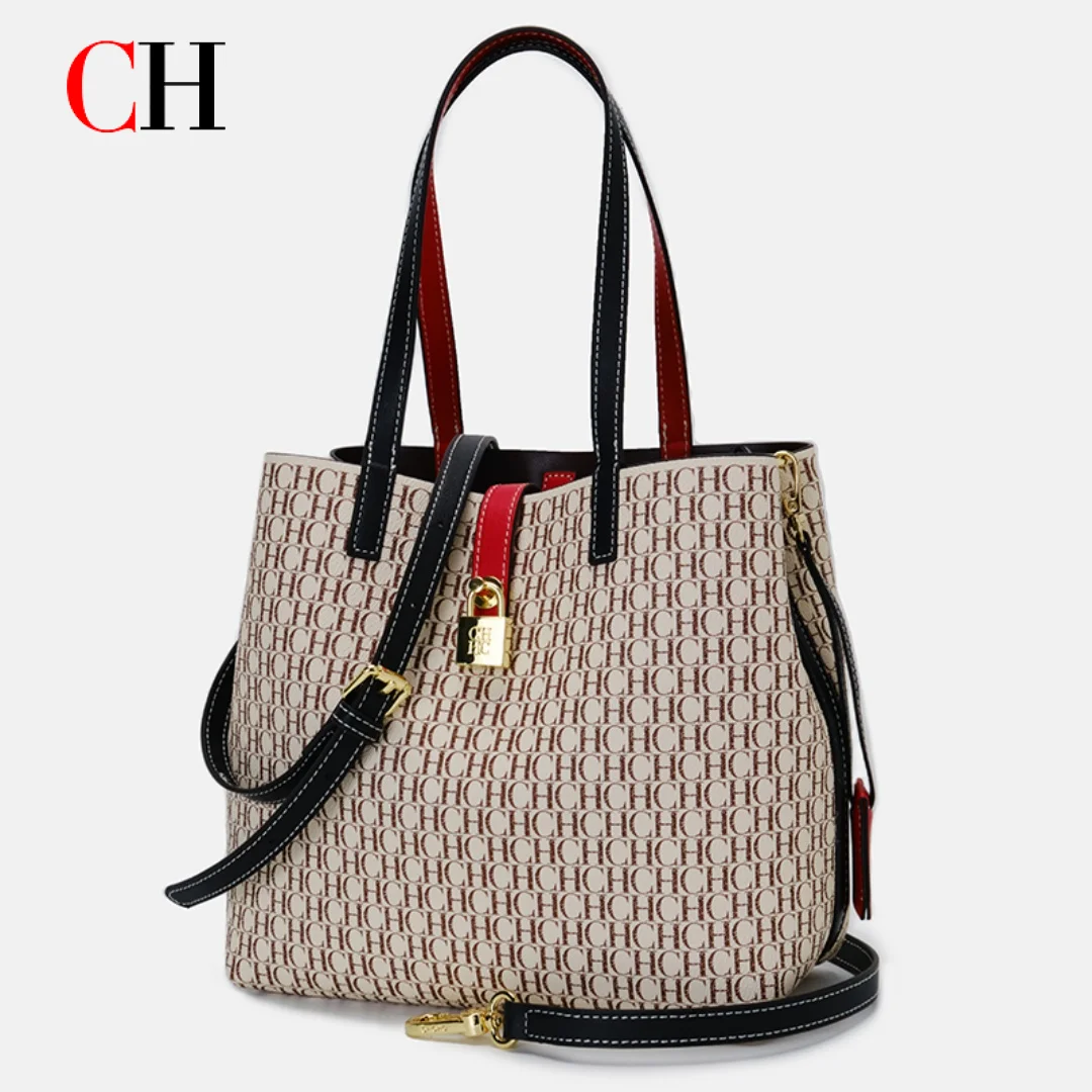 Bolso Tote para Mujer CH, Bolso de Mano de Lujo, Nuevo Modelo 2026, Estampado Monograma, Gran Capacidad, Bolso Bandolera, Bolso de Hombro para Damas - Imagen 4