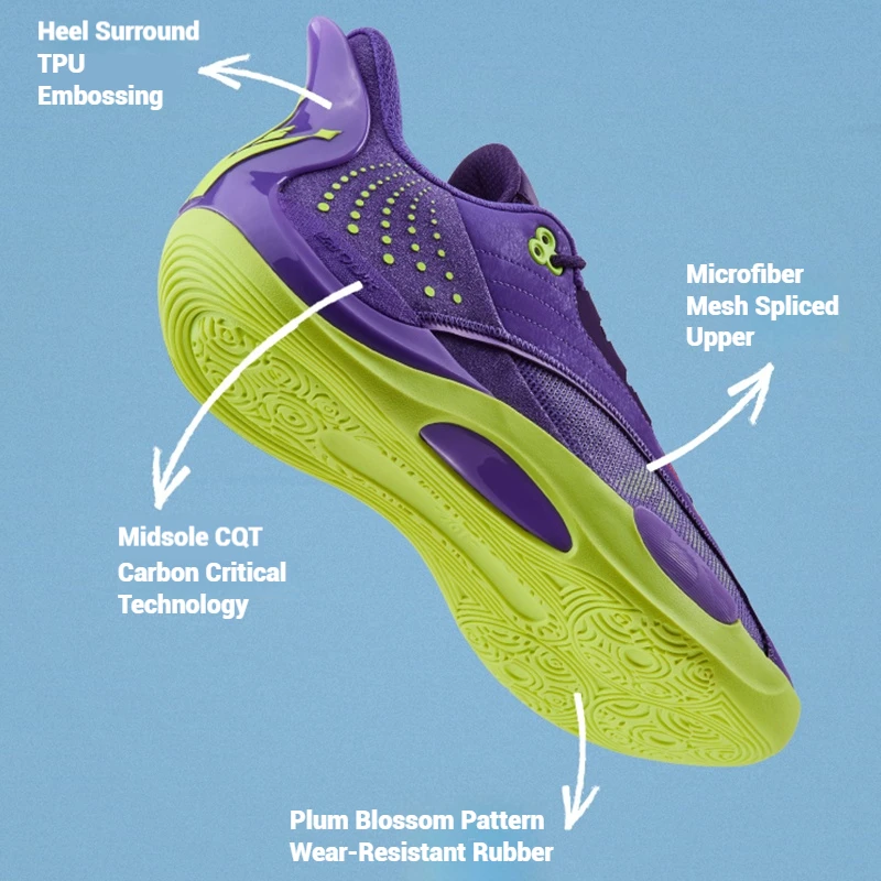 361 grados Team Joker hombres zapatos de baloncesto rebote de combate antideslizante resistente al desgaste CQT-QU! K zapatillas altas estables 572511105 - Imagen 2