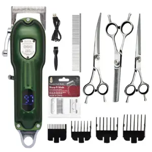 Cortadora de pelo profesional para perros, cortadora de pelo recargable totalmente de Metal para mascotas, afeitadora para gatos, cortadora de pelo para el cuidado de cachorros, poco ruido