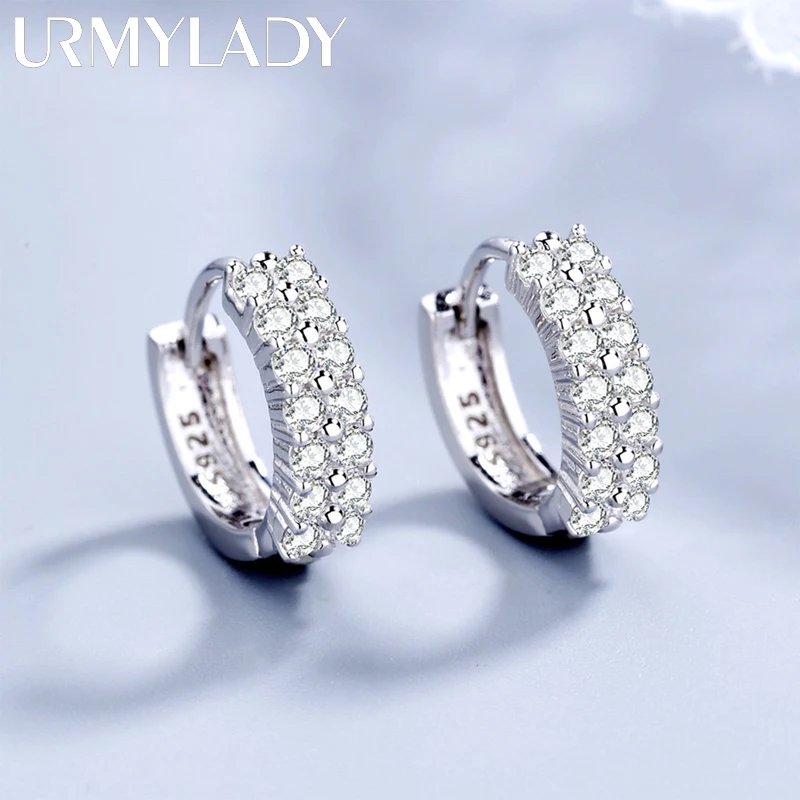 URMYLADY-pendientes de aguja de Plata de Ley 925,