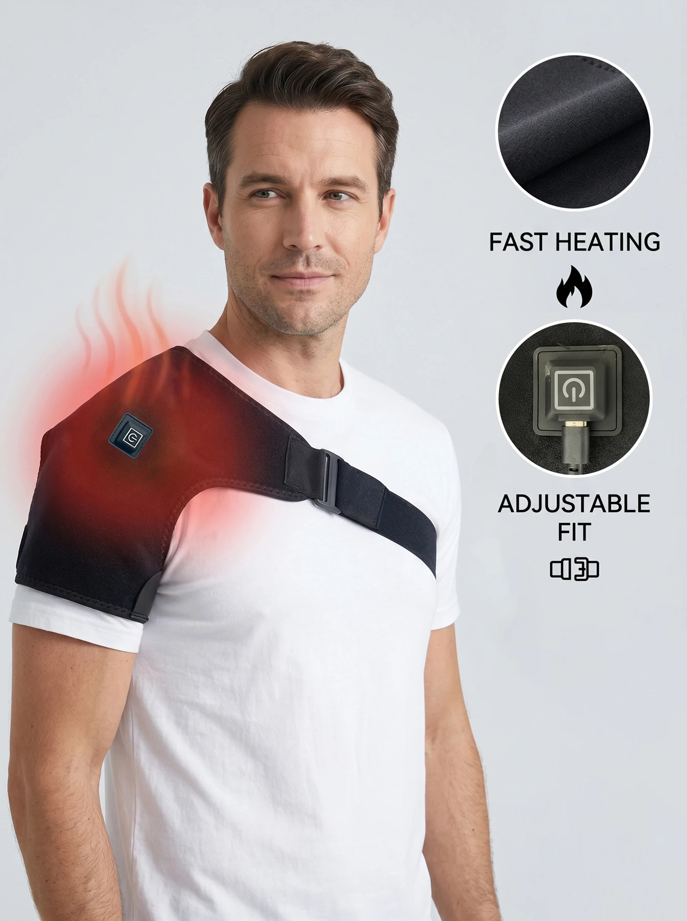 Masajeador de Hombros Eléctrico USB 2026 con Calor,