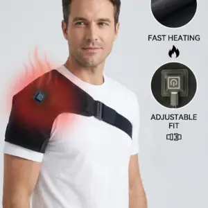 Masajeador de Hombros Eléctrico USB 2026 con Calor, Soporte Ajustable para Espalda y Hombros, Relajación Muscular de Brazos