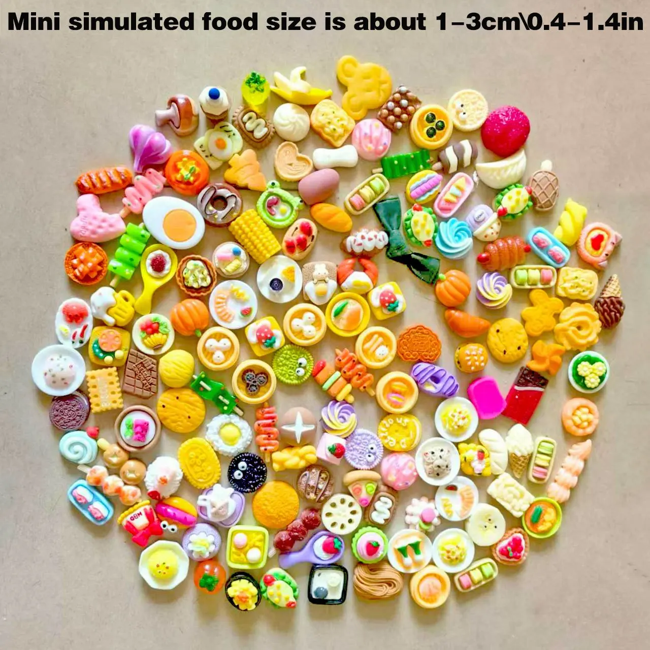 Juguetes de comida en miniatura, muñecas de comida de resina mixta, juguetes de cocina adecuados para casa de muñecas, juguetes de cocina, comida en miniatura de resina - Imagen 2