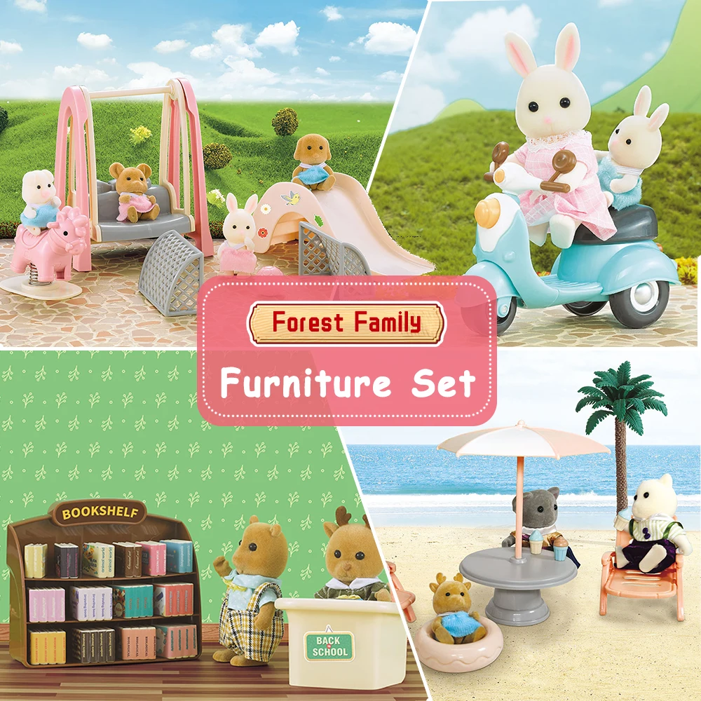Muebles en miniatura 1:12, cocina familiar de bosque, juguete, mesa de comedor, accesorios para casa de muñecas, baño, juego de simulación para niñas, regalos, Juguetes - Imagen 4