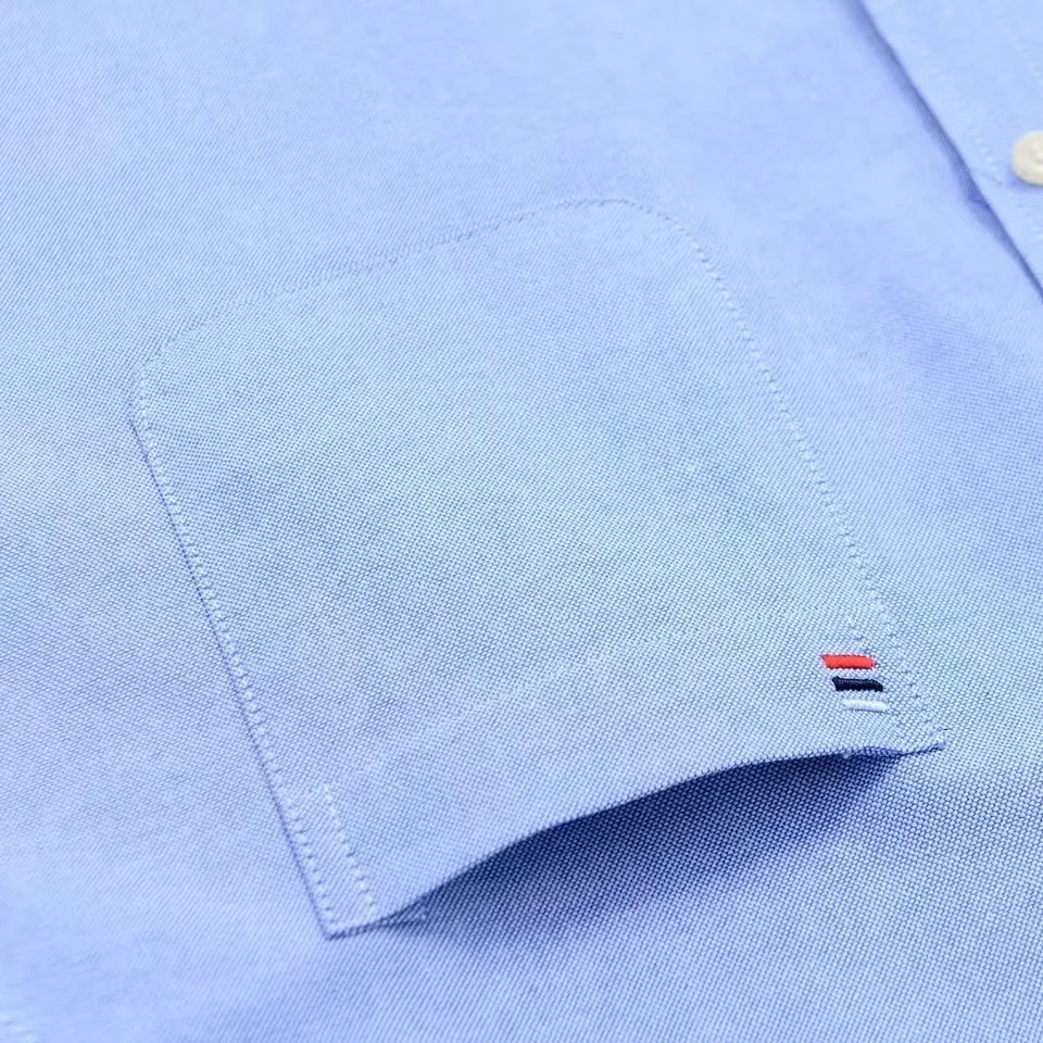 Camisa 100% de algodón para hombre, camisa Oxford informal a cuadros de manga larga con estampado de Color sólido, camisa de vestir Formal de ajuste Regular de gran tamaño 7XL 6XL 5XL - Imagen 3