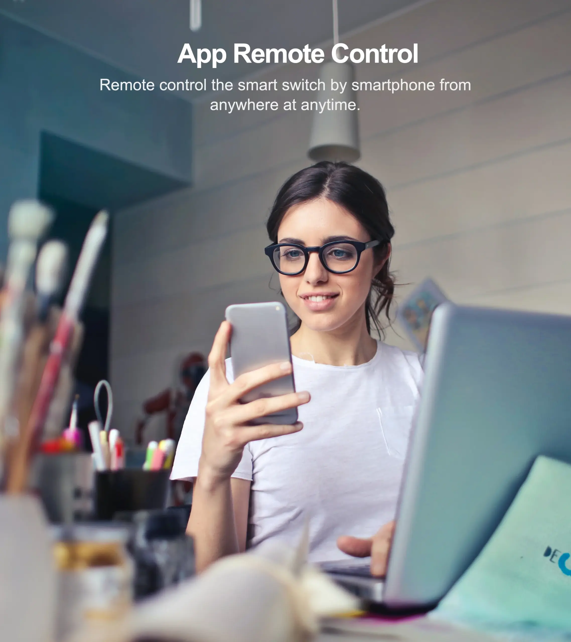 Tuya WiFi US interruptor de luz inteligente Interruptor táctil de pared cable neutro/no requiere cable neutro 120 tipo funciona con Alexa, Google Home - Imagen 5