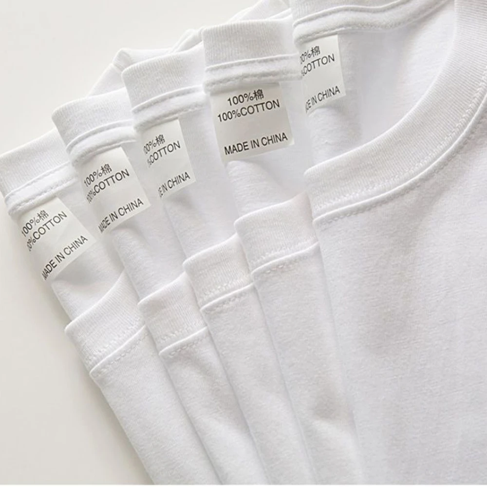 Camisetas lisas de algodón 100% para hombre y mujer, camisetas blancas de manga corta, camiseta informal holgada y transpirable con cuello redondo, Tops para parejas, 2 uds. - Imagen 3