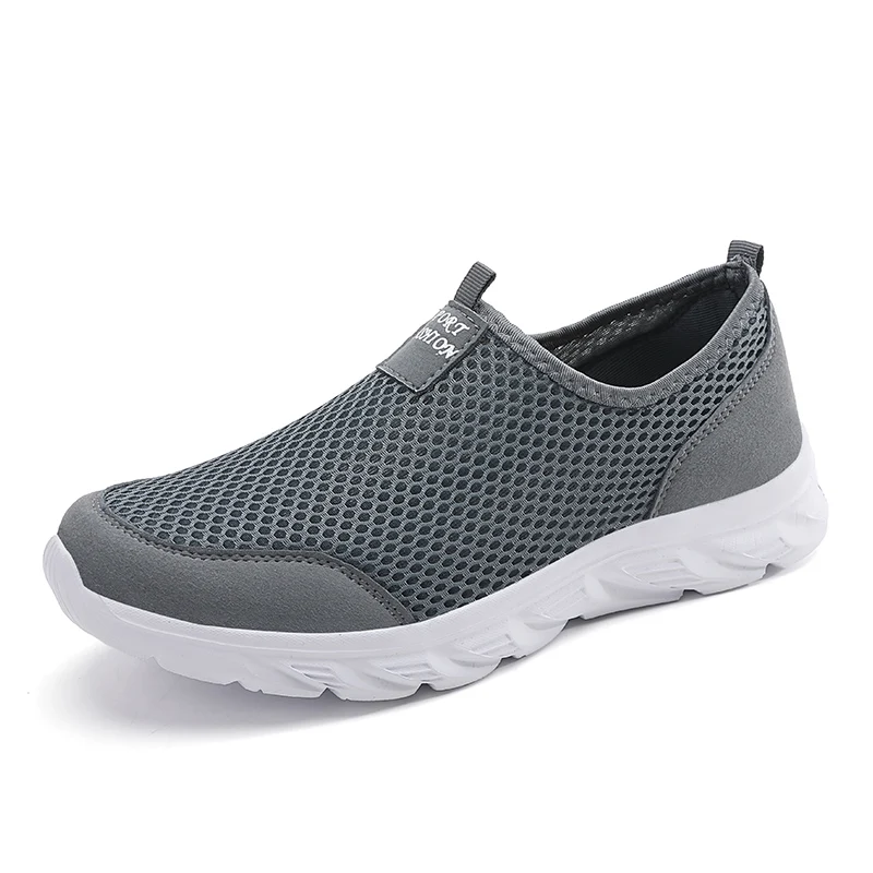 2023 zapatos informales ligeros para hombre, zapatillas informales transpirables sin cordones para hombre, zapatos planos antideslizantes para caminar al aire libre, talla 39-47 - Imagen 6