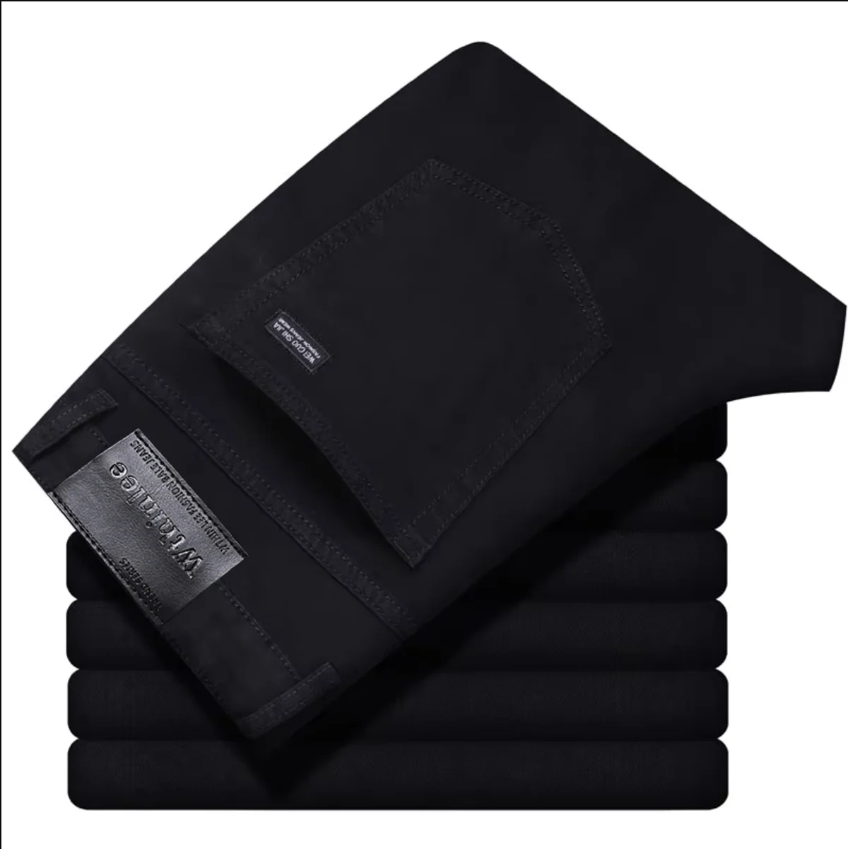 Pantalones Vaqueros de Hombre 2026, Estilo Casual, Corte Recto, Elásticos, Clásicos, Azules y Negros, para Trabajo - Imagen 3