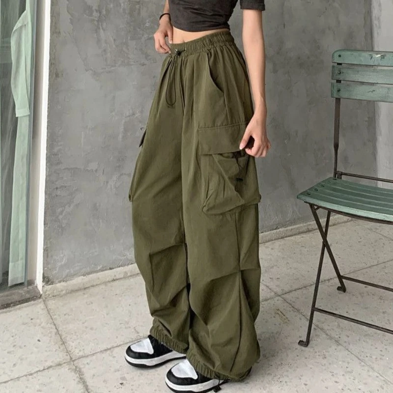 Pantalones Cargo Retro para Mujer, ropa de calle a la moda, pantalones de chándal informales finos de cintura alta, pantalones deportivos Harajuku, ropa para Mujer, pantalones para Mujer - Imagen 2