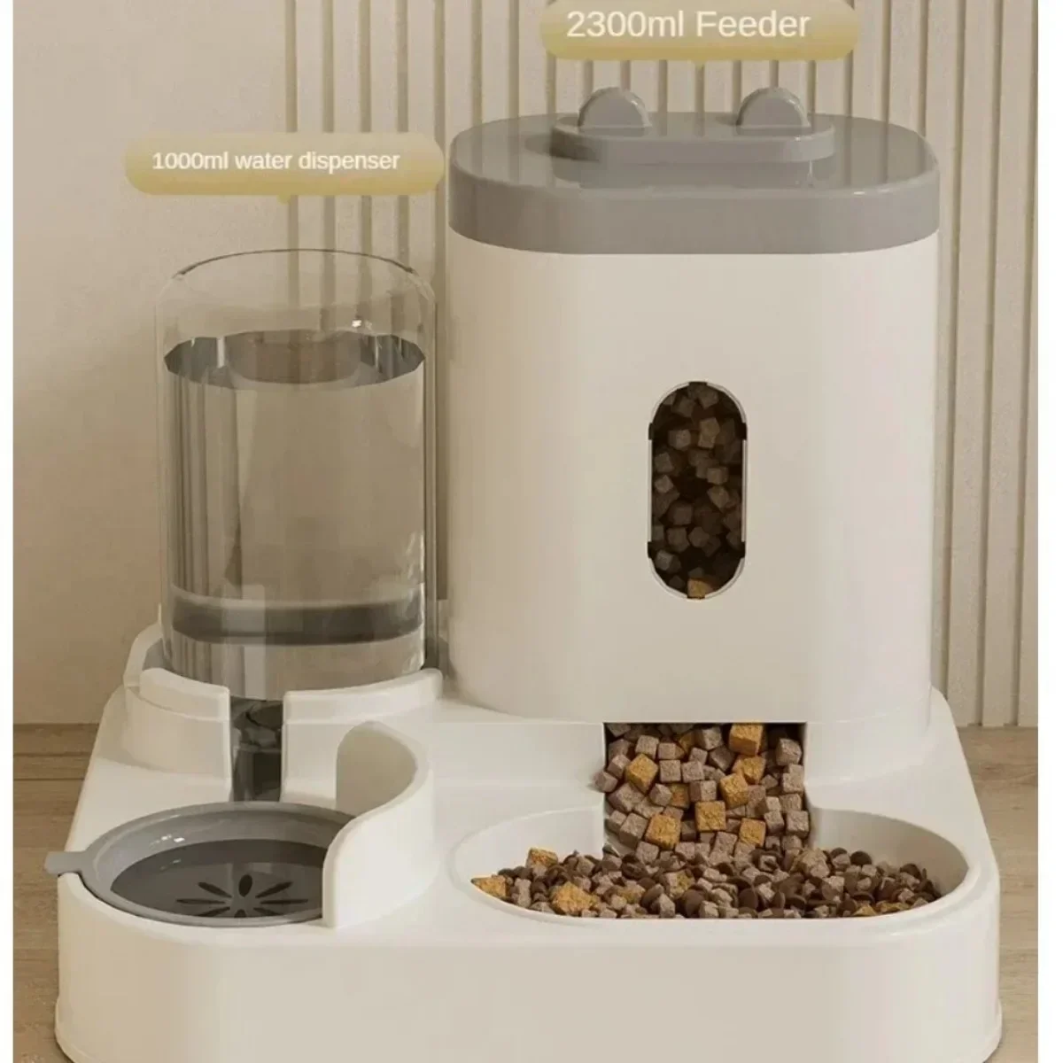 Alimentador automático, cuenco de comida para perros y gatos con fuente de agua, dispensador de almacenamiento de alimentos para mascotas de gran capacidad, contenedor, accesorios para cachorros y mascotas - Imagen 5