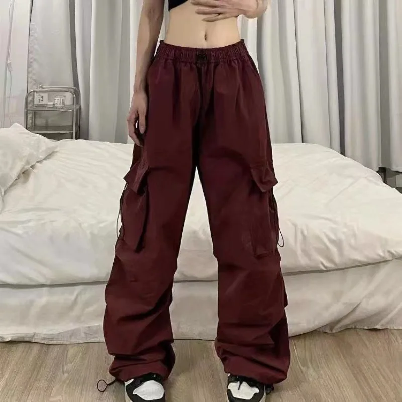 Pantalones Cargo Retro para Mujer, ropa de calle a la moda, pantalones de chándal informales finos de cintura alta, pantalones deportivos Harajuku, ropa para Mujer, pantalones para Mujer - Imagen 3
