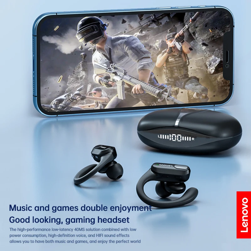 Auriculares inalámbricos deportivos Lenovo XT80 originales con micrófonos, - Imagen 4