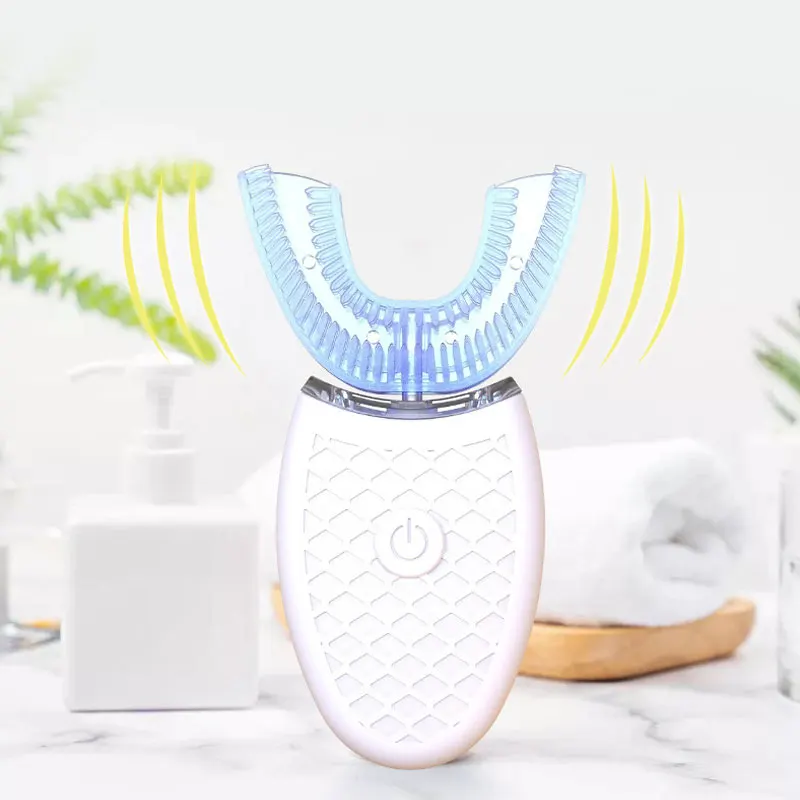 Cepillo de dientes tipo U, cabezal de silicona inteligente de 360 grados, cepillo de dientes eléctrico sónico, carga USB automática, resistente al agua - Imagen 4